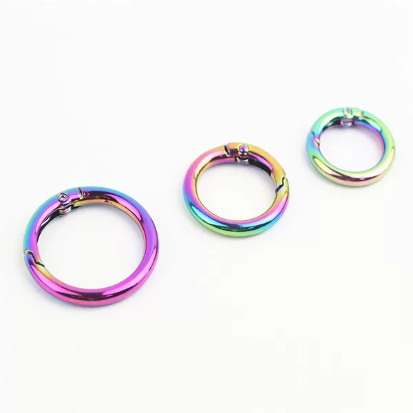 Bag Hardware Accessories Hook Buckle Bag Accessories Seven-Color Spring Ring Connector Open Ring Colorful Gold Color