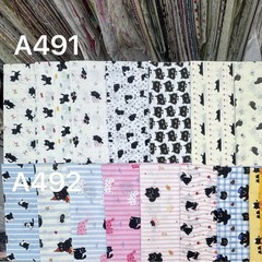 アニメ猫デジタルプリントコットン生地diy手作り児童ワンピース家庭服セット生地