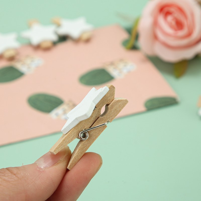 白底五角星木夹2