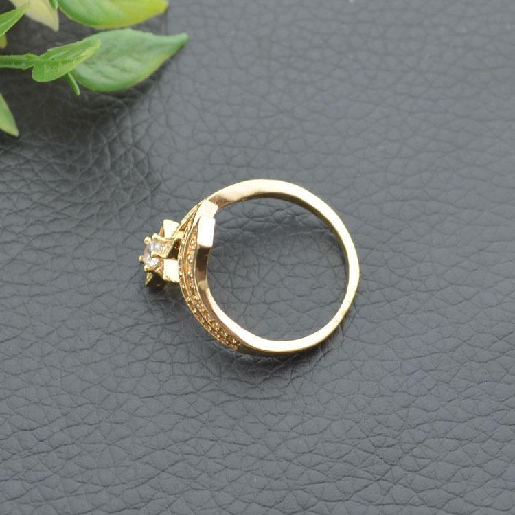 Sweet Star Copper Plating Inlay Zircon Open Rings display picture 2