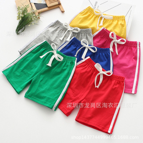 Summer New Children's Pants Shorts Korean Style Casual Laced Children's Pants Night Market Stall Supply Wholesale