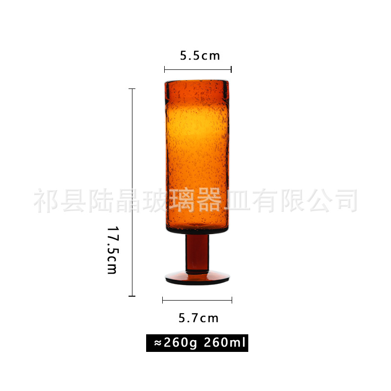 Serie ámbar hervidor taza fría burbuja de vidrio postre vino marrón taza de agua hervidor de agua