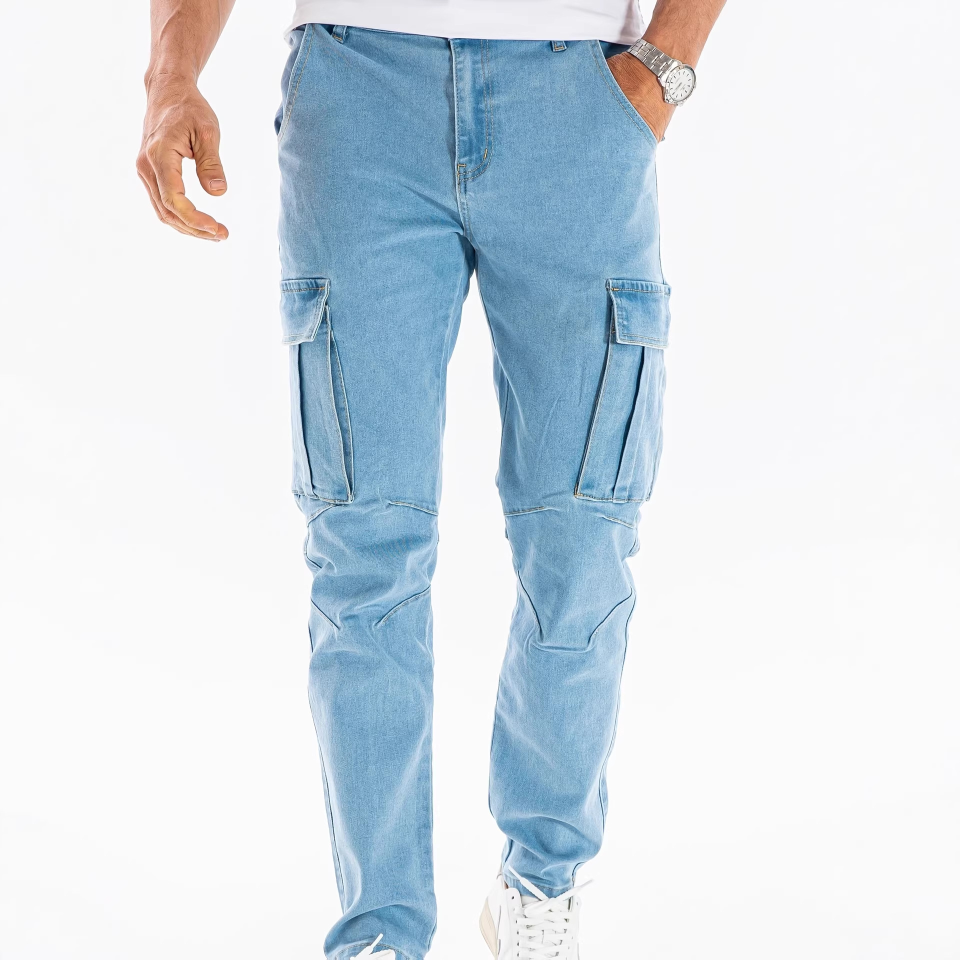 Men's Skinny Jeans Versatile New Style With Side Pockets In Stock_voghion.com