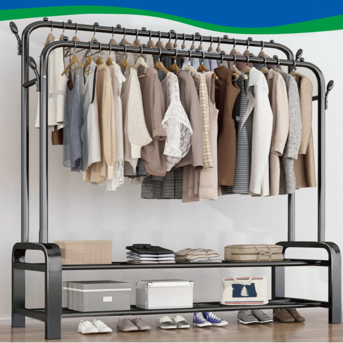 Clothes Rack Floor-Standing Clothes Rack Foldableing Dormitory Indoor Bedroom Student Clothes Drying Rack Household Clothes Drying Rack