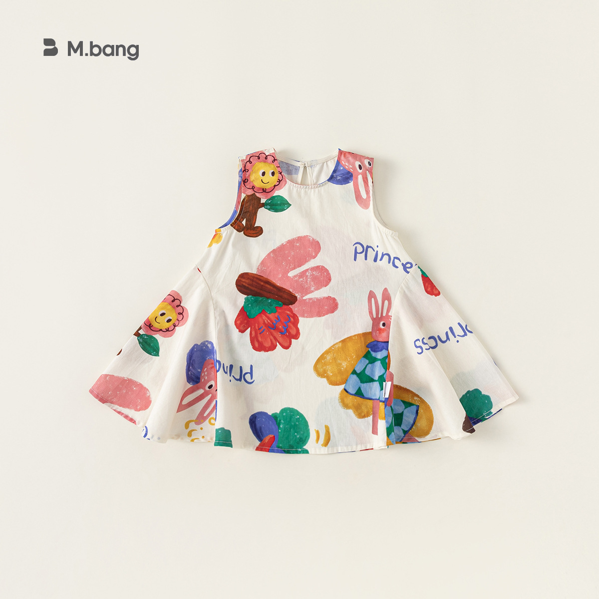 Youbao ropa para niños vestido para niños verano delgado niña dibujos animados graffiti falda chaleco de bebé falda sin mangas