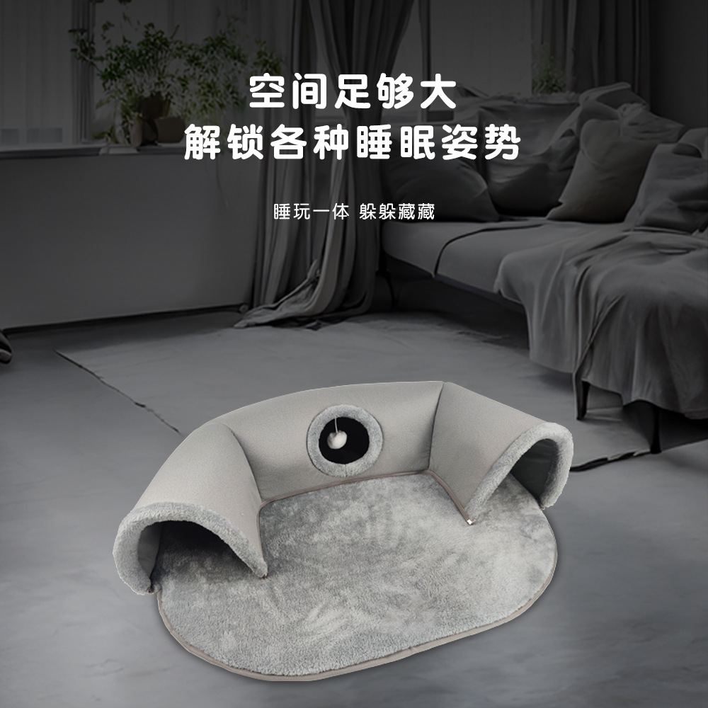 Amazon Otoño e Invierno estera gato túnel cuatro estaciones universal cerrado gato canal extraíble gato túnel