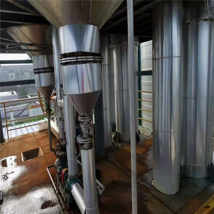 转让二手三效316L强制循环蒸发器 2000升双效钛材外循环蒸发器