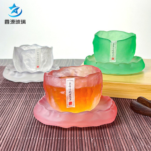 Master cup, Japanese pink lady’s small tea cup, national trend sake cup, glass cup, tea cup, frozen roasted aroma cup