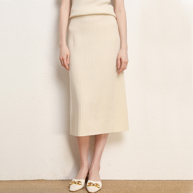 Ivory white thick pit pattern without split ends / S