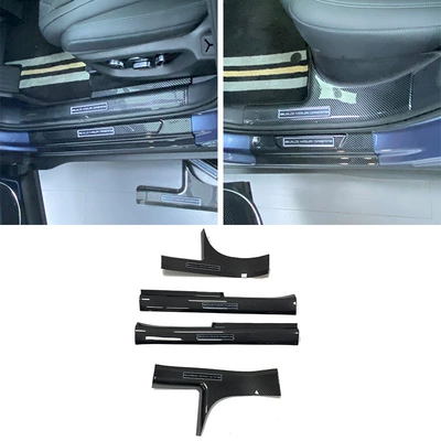 Suitable for Byd Sealion 7 Threshold Strip Modification, Welcome Pedal, Trunk Rear Guard Plate, Tailgate, Sea Lion 07 (Dekorativ pedal başlıqları) - 4-pieces-of-inner-threshold-abs-carbon-fiber-texture-for-byd-sealion-7