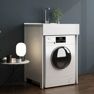 Small Apartment Laundry Cabinet Basin Cabinet Integrated Cabinet Laundry Pool Balcony Integrated Washing Machine Cabinet Combination Laundry Tank Set
