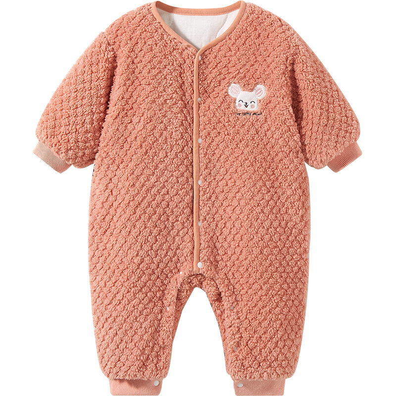 Bebé mono Otoño e Invierno recién nacido acolchado fuera ropa caliente hombres y mujeres engrosada mameluco traje bebé ropa de invierno