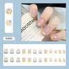 Small fresh nail stickers for manicure, removable fake nails, bright catchy style, ready-made product, internet celebrity