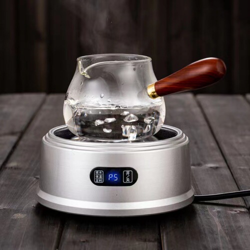 Thick-Sided Handle Public Cup Tea Server Set, Gao Peng Silicon Glass Gongfu Tea Set, High-Quality Tea Pot Ladle, Heat-Resistant Tea Infuser Set with Tea Sea Filter