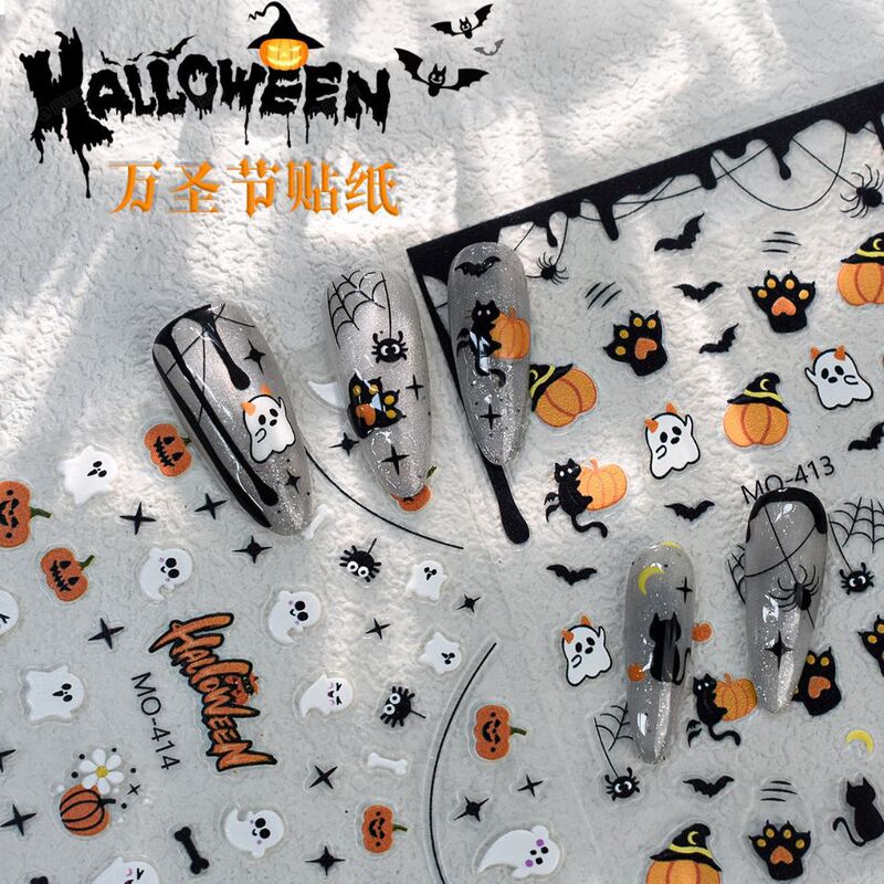 New Cartoon Nail Art Stickers Halloween Jelly 3D Little Ghost Pumpkin Skull Waterproof Nail Decoration Stickers New Cartoon Nail Art Stickers Halloween Jelly 3D Little Ghost Pumpkin Skull Waterproof Nail Decoration Stickers