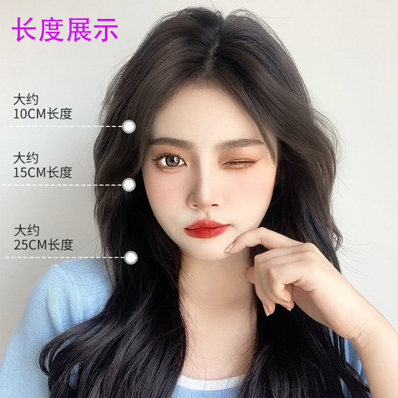 Cráneo alto cojín superior raíz del cabello dispositivo esponjoso pieza de cabello real artefacto invisible cabeza parche para el cabello horquilla bangs pan head Internet celebridad accesorios para el cabello