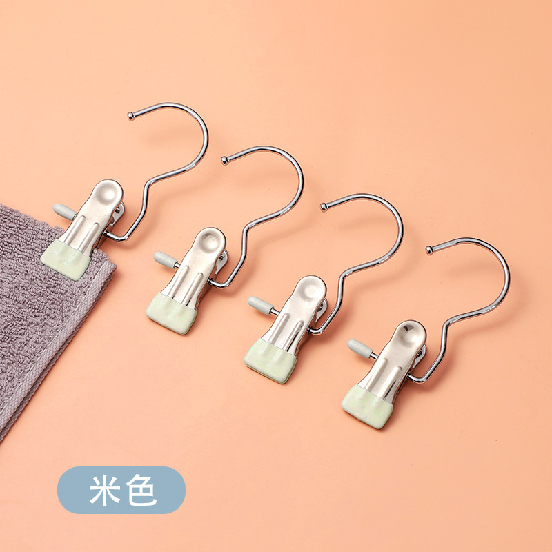 ステンレス製の3文字ズボンクリップ、防風洗濯バサミ、厚みのある防錆家庭用強力ハンガークリップ、ソース工場在庫|undefined