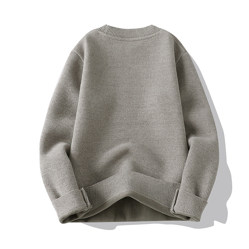 [HOT]2024Men's winter thick woolen sweater with warm round neck coat, men's casual base coat_voghion.com