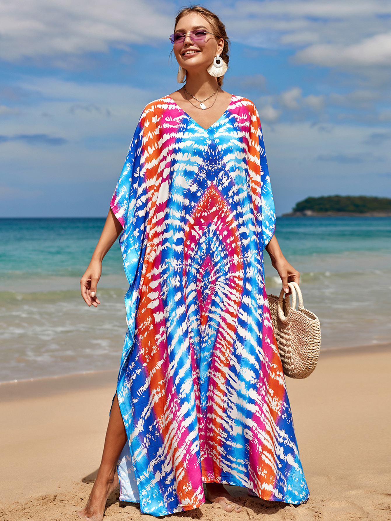 Women's Color Block Vacation Cover Ups display picture 1