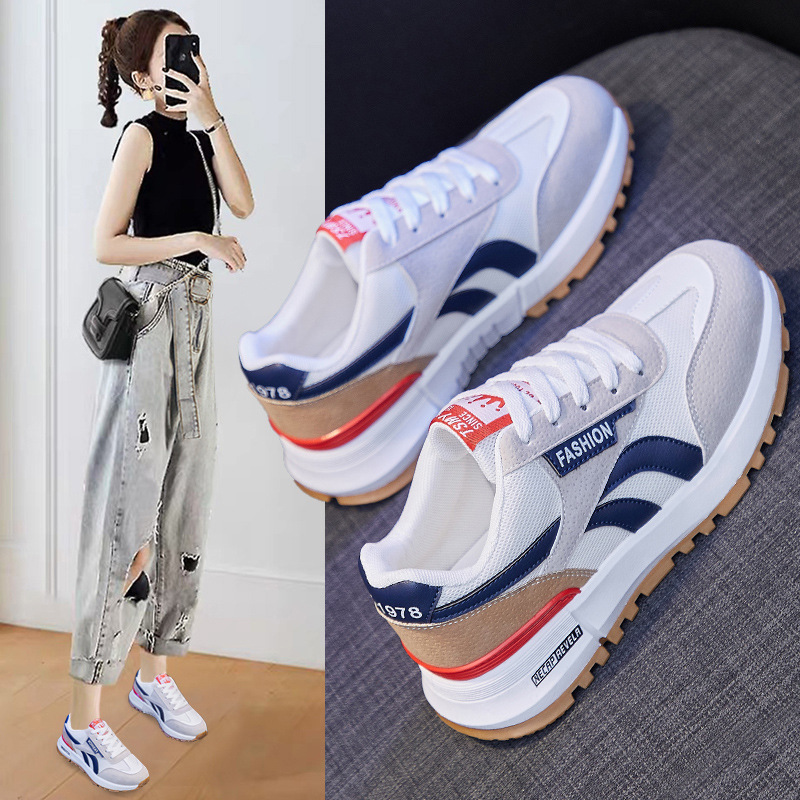 Couple Ins Hundreds Of Agan Shoes Women 2021 Spring New Breathable Student Sneakers Men's Korean Version Of The Run J2216