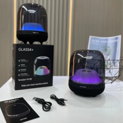 Huaqiangbei Harman GLASS 第 4 世代 Bluetooth スピーカー RGB カラフルな透明スピーカー表面サラウンド オーディオ ライト