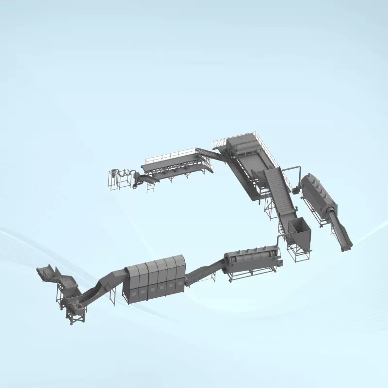 定制 废旧混合塑料预处理系统 撕碎破碎摩擦洗挤干设备 塑料回收