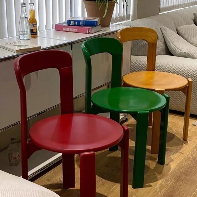 Nordic Solid Wood Dining Chair Designer Small Apartment Home Use Trendy Vintage Minimalist Backrest Desk Chair
