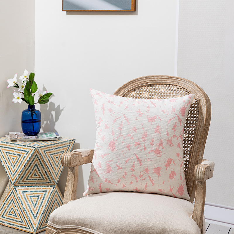 Housse de coussin de canapé imprimée recto verso, moderne, simple, fraîche, abstraite, colorée, géométrique irrégulière_voghion.com