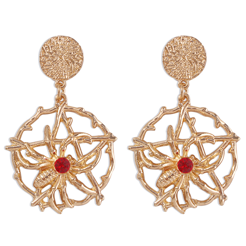 Fashion Pentagram Spider Earrings Wholesale Nihaojewelry display picture 4