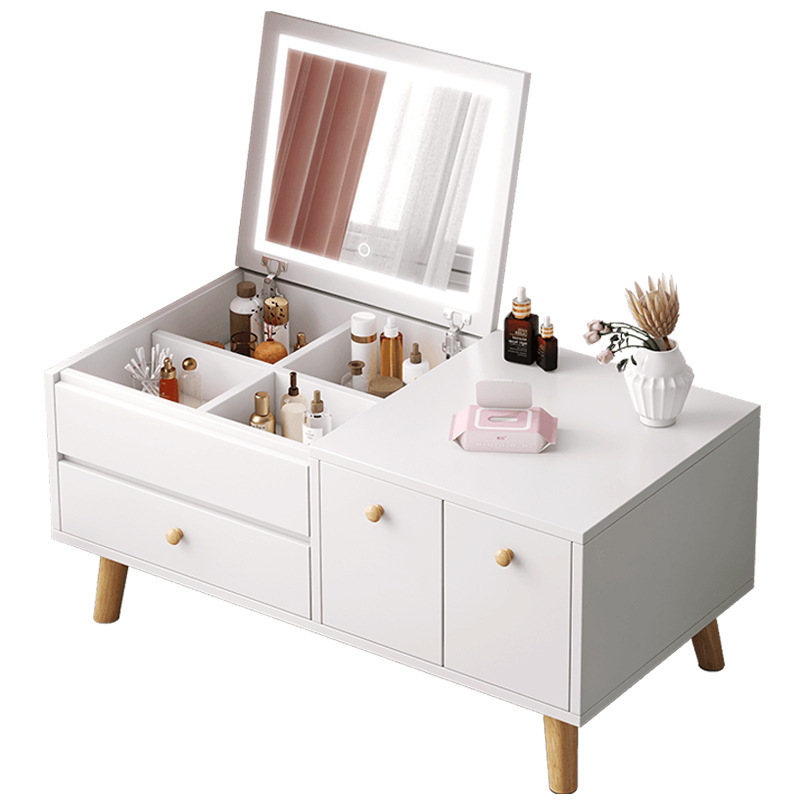 Tocador dormitorio hogar pequeño apartamento pecho de cajones simple armario de noche simple crema estilo integrado Mesa cosmética