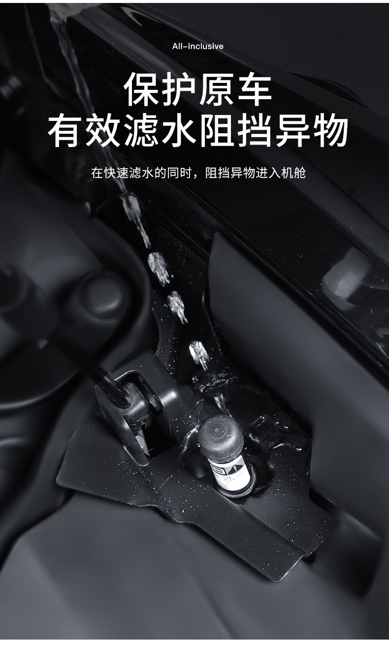 Cross-Border Wholesale of Modified Accessories for the Anti-Clogging Cover of the Front Hood Water Guide Channel of the Updated Model 3 Tesla