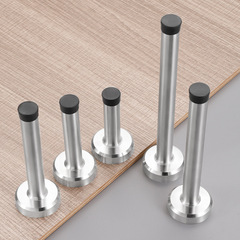 Stainless steel door top anti-collision door stopper rubber stopper wall-mounted door stopper-free punching extended door collision
