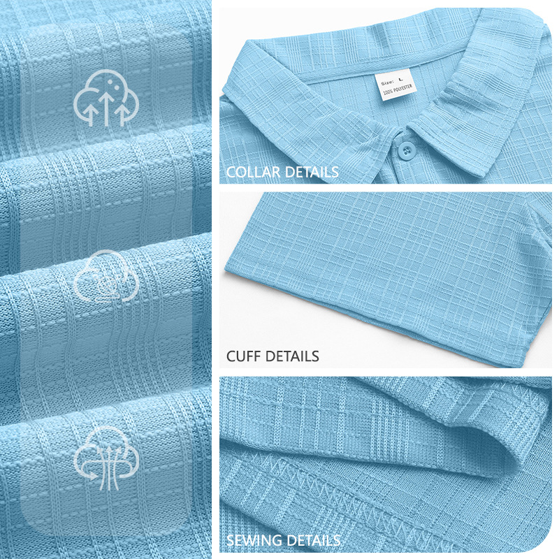 Transfronterizos europeos y estadounidenses de verano delgados de color sólido cuello pequeño cuadrado de manga corta transpirable tamaño grande suelto polo casual