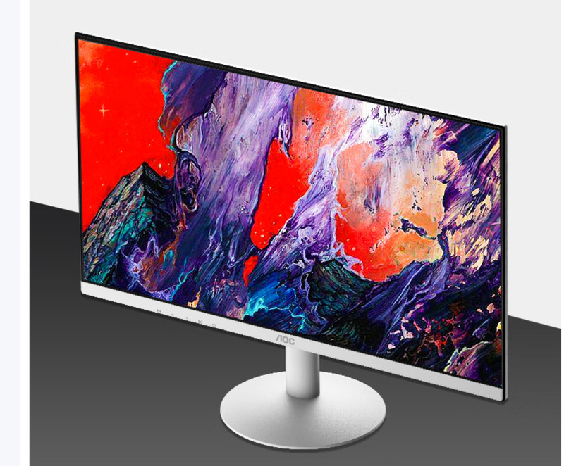 Aoc 23.8inch Ips Hdr Elegant White Ultra-Thin Office Esports Computer Monitor 24B30H/Bw