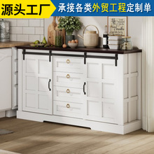 板式电视柜控制台桌带储物空间热销带滑轨谷仓门跨境餐边柜收纳柜