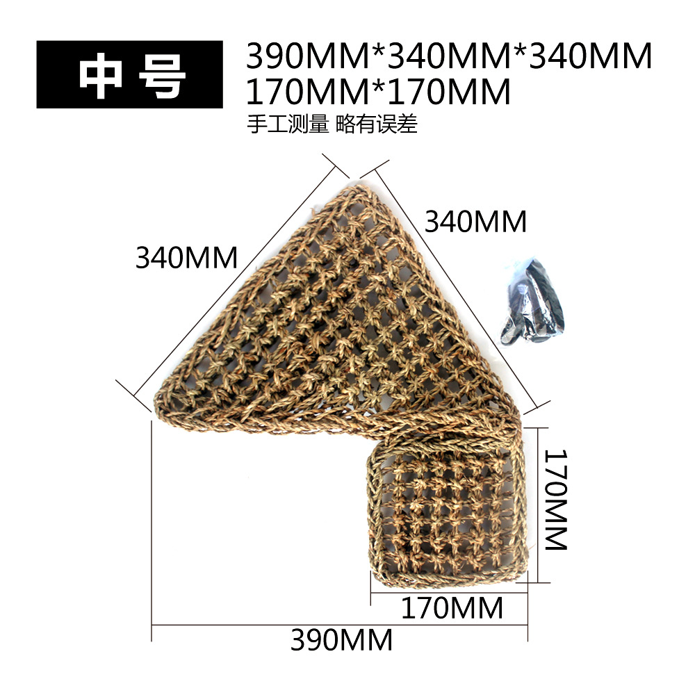 Large Climbing Pet Hammock Guard Palace Ciliary Horn Lizard Triangle Hand-woven Hammock Sucker Glass Tank Rainforest Tank Landscape