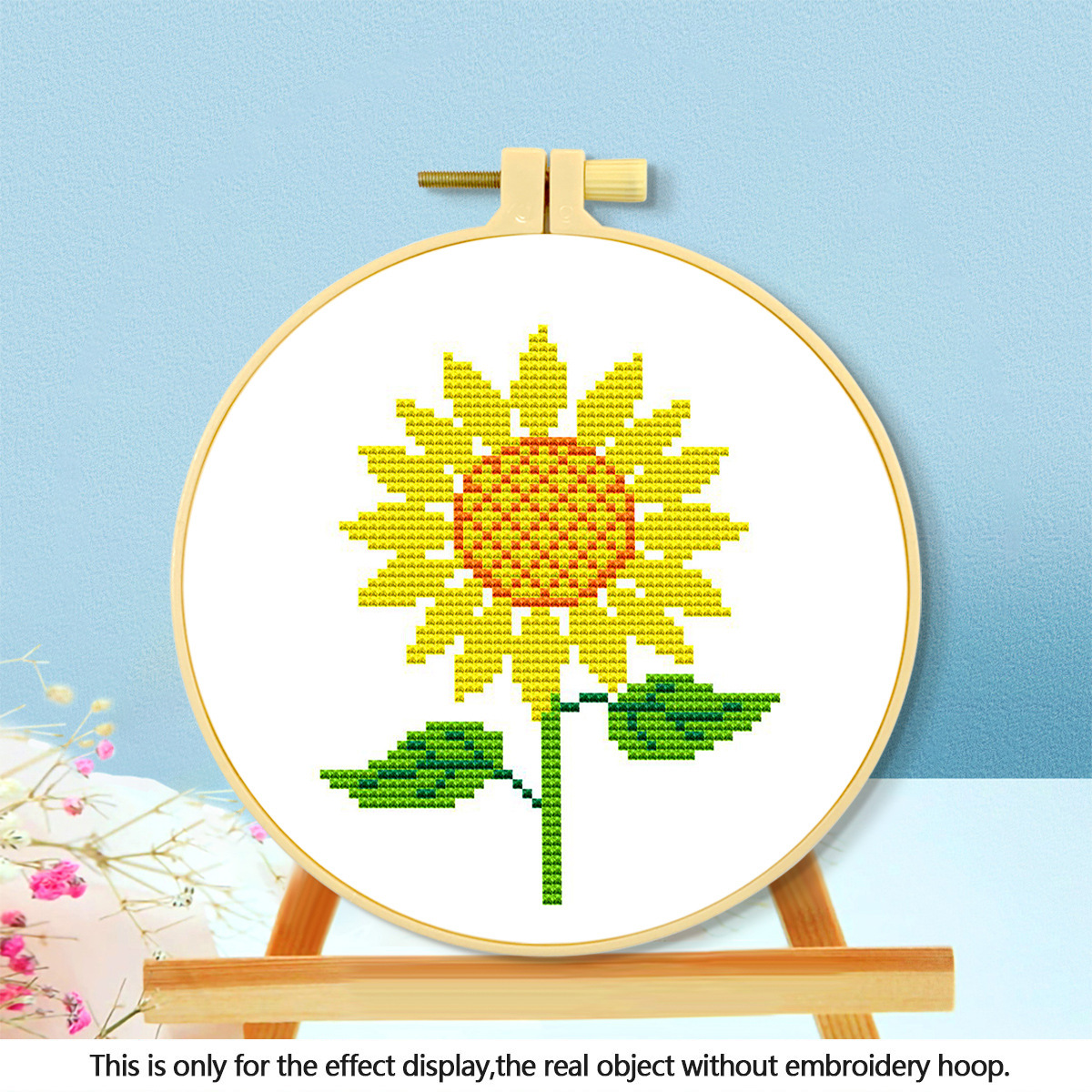 Nueva serie de dibujos animados transfronteriza girasol-pez dorado-mariposa-flor en maceta principiante punto de cruz de nivel de entrada image 8