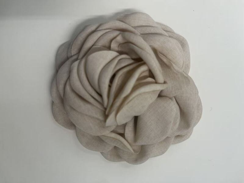 Caro同款烤边布艺花朵9cm立体烧边花朵diy发饰鞋帽胸花饰品配件|undefined