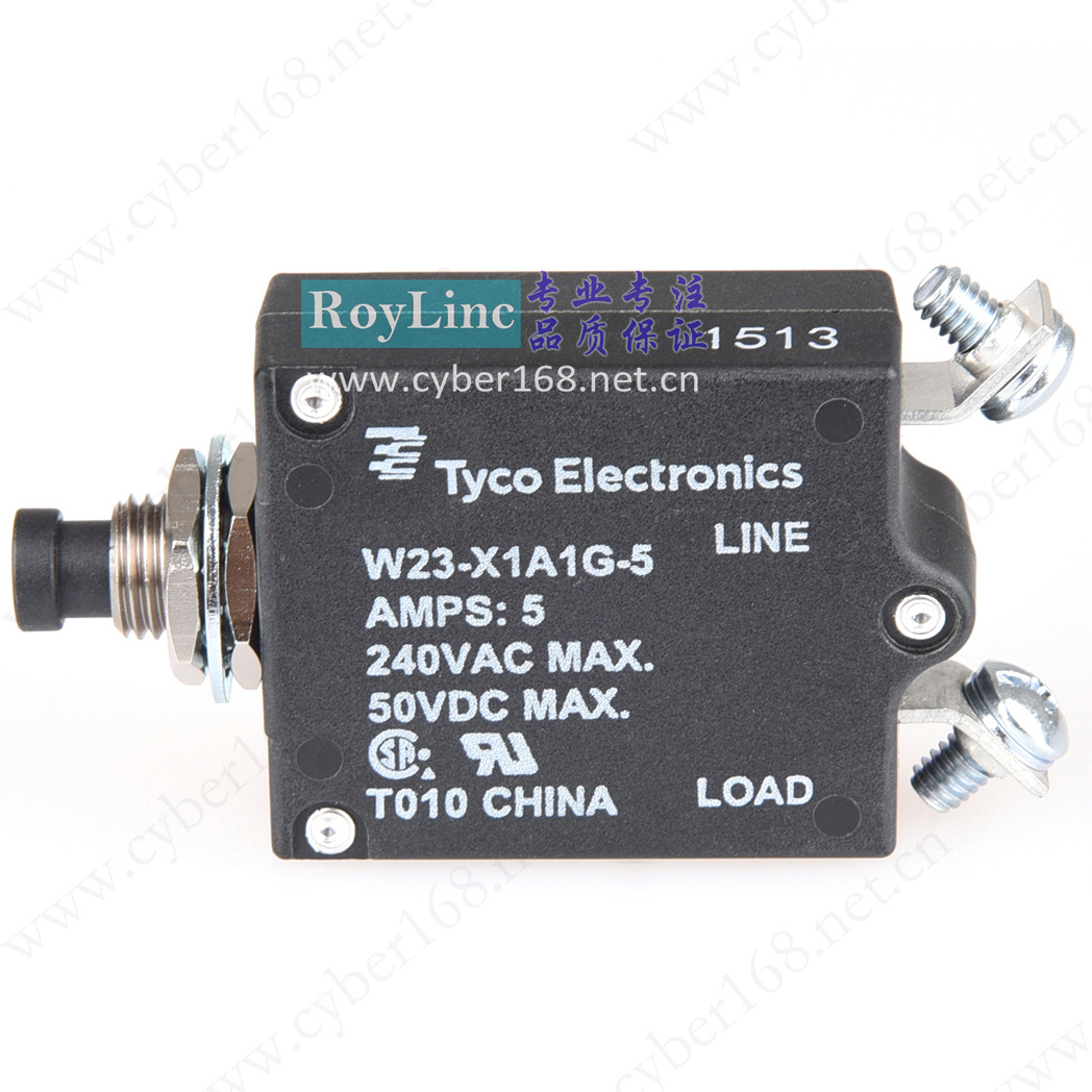 Tyco TE W23-X1A1G-5 5A 7-1393246-5 1-50A过载保护断路器UL CSA