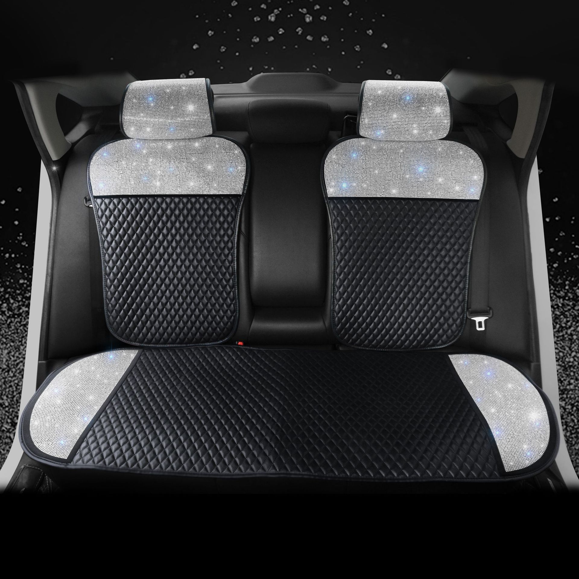 Universal Car Seat Cushion Leather Diamond-Encrusted Car Seat Cover Dropshipping Universal Model for All Seasons Cross-Border E-Commerce