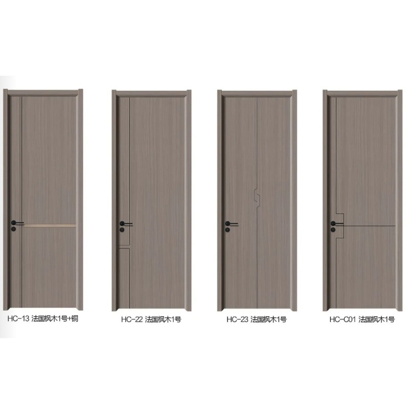 Puerta compuesta de madera sólida puerta de cristal de carbono de madera sólida puerta de habitación impermeable puerta de dormitorio insonorizante puerta interior puerta de habitación completa puerta libre de pintura