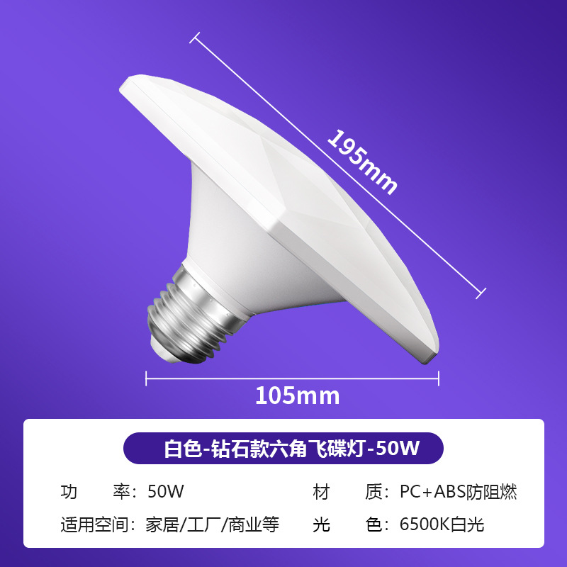 lámpara de platillo volador de alta potencia e27 lámpara de ahorro de energía LED doméstica lámpara de escritorio superbrillante lámpara de iluminación moderna y simple