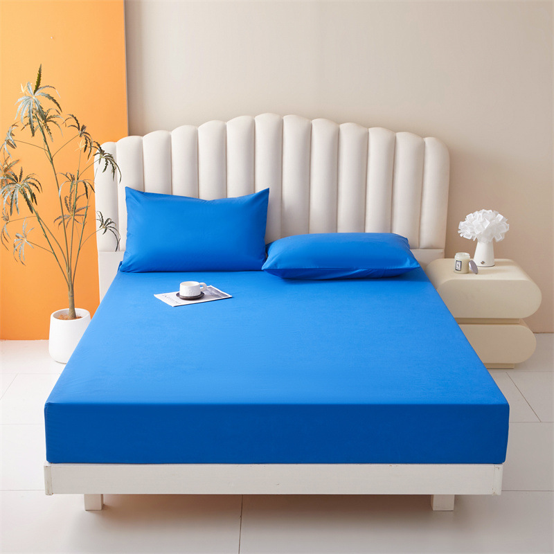 Cross-border Japanese solid color simple sanding waterproof plain foreign trade bed bag bed hat Simmons mattress protective cover wholesale