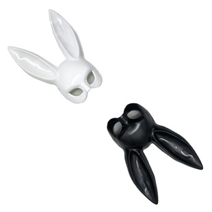 Rabbit Mask Halloween Dance Party Cosplay Cross-Border Hot Selling Cartoon Plastic Half-Face Bunny Girl Mask