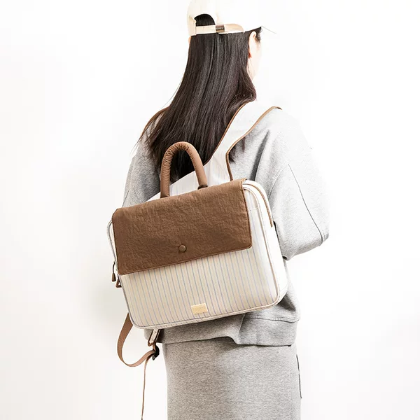 Cross-Border New Style Computer Bag, Fresh and Sweet Plaid Pastoral Style Backpack, Casual Commuting Computer Backpack Wholesale