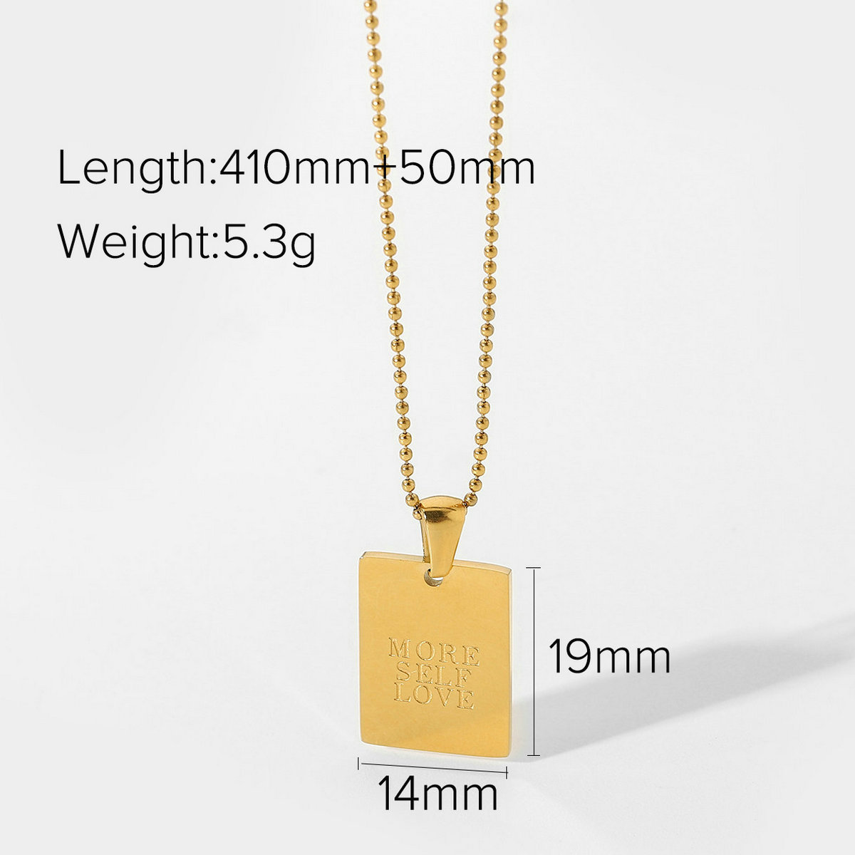 European And American Ins Internet Celebrity Necklace 18k Gold Stainless Steel Text Necklace For Women Fashion Trendy Style Necklace Jewelry display picture 2