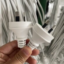 澳大利亚二芯插头 SAA插头线 7.5/10A250V澳规洲 带绝缘电源线