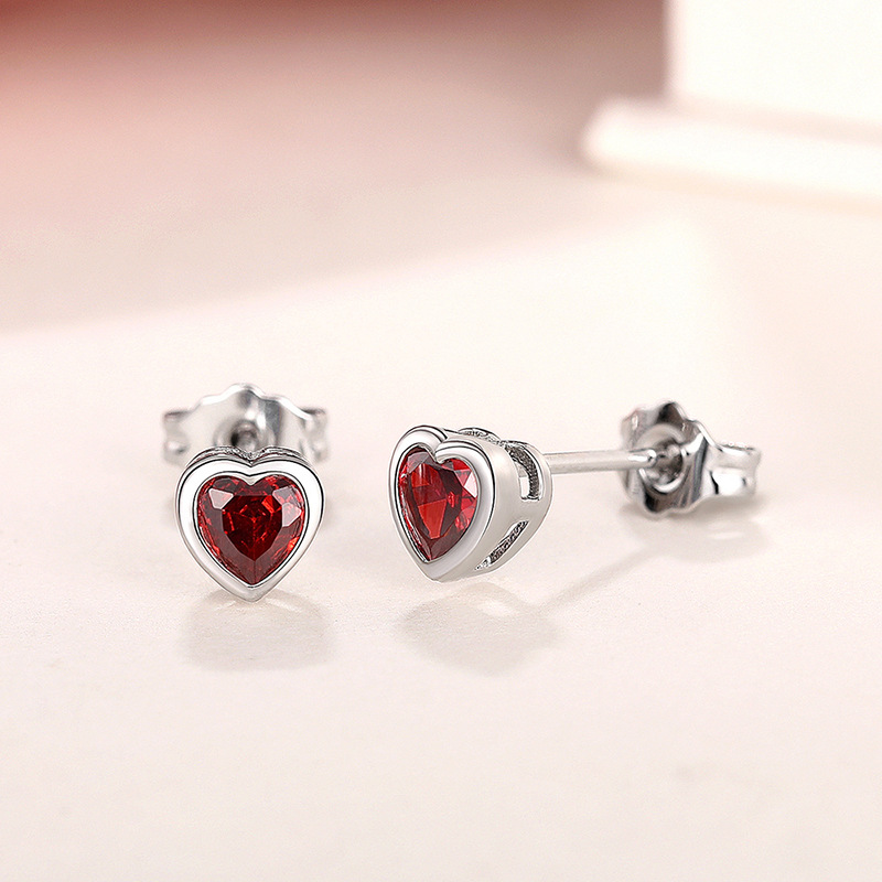 3g Weight Copper Ear Needle Material Ear Studs Classification 1 Pair Quantity Daily, Street Occasion Copper Material Heart Shape Pattern All Seasons Season Women's Gender Sweet Style 1 Pair Sweet Heart Shape Copper Ear Studs 44