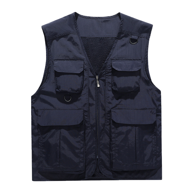 Muchos bolsillos al aire libre herramientas de fotografía de hombro abrazadera de caballo para hombres chaleco de pesca casual chaleco multifuncional personalizado