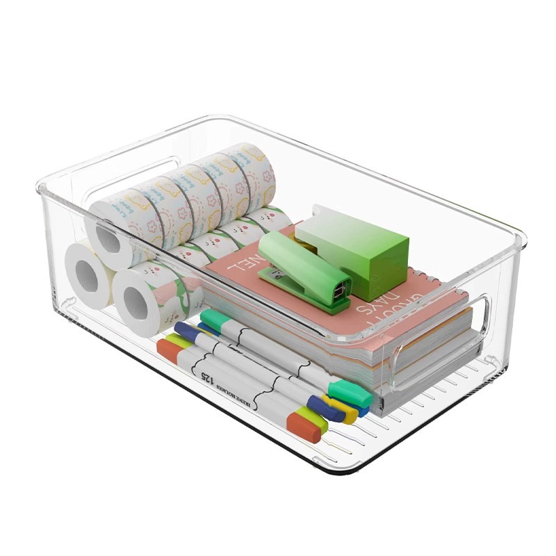 Acrylic Table Storage Box, Clear Stackable Organizer Basket, Small–Large Sizes, 190–580 g